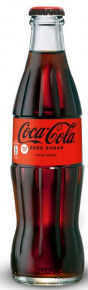Coca-Cola in a glass bottle 330 ml. Without sugar, 15 pieces