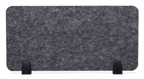 Desk Divider with Holders 30X60 cm. Sound Absorb Felt (12mm.) Dark Gray