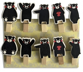 Wooden Clip Set, 10pcs.