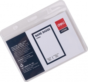 Name Badge Deli 5756A, horizontal, 115X93mm.