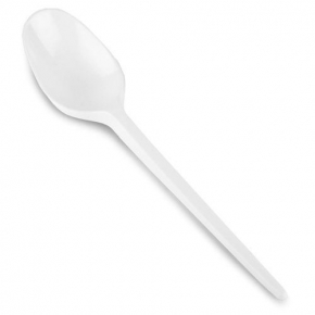 Plastic disposable spoon 16.5 cm. (table), white, 50 pcs.