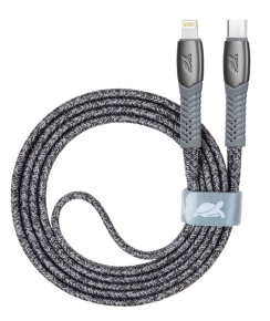 USB სადენი Rivacase, Type-C to Lightning, 1,2მ. ნაცრისფერი