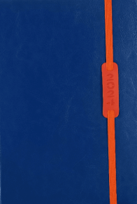 2024 Georgian-English language diary, dated, side rubber, blue