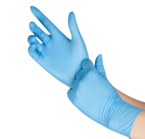 ნიტრილის ხელთათმანი Exam Gloves, 100 ცალი, ზომა S, ლურჯი