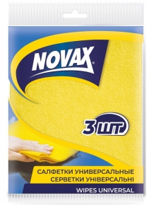 Universal cleaning cloth Novax, 30X34 cm. 3 pcs.