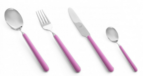 Cutlery set pink flower (24 units)