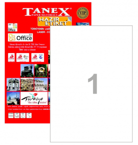 Label A4 1 piece TANEX 100 pieces