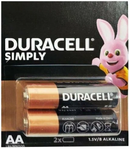 Battery Duracell Simply LR6/MN1500 AA, 2 pcs