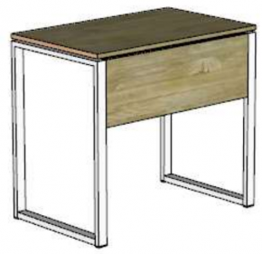 Office table with practical panel 80/50 cm.