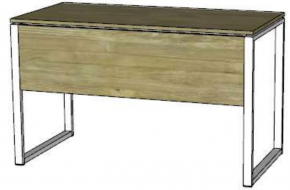Office table with practical panel 120/60 cm.