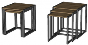 A set of three tables
