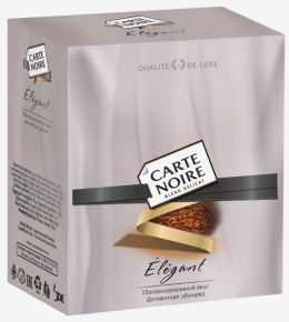 ხსნადი ყავა Carte Noire Elegant, 30 ცალი, 1.8 გრ. შეფუთვა