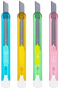 Stationery knife Deli 2054 Comiko, 9 mm. colored