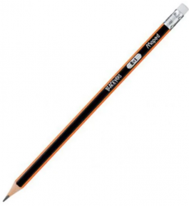 Pencil with eraser Maped B, 1pc.