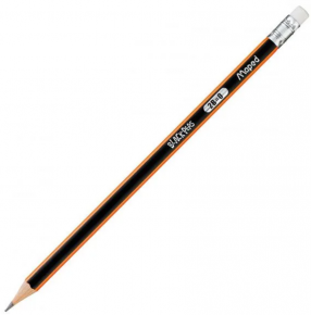 Pencil with eraser Maped 2B, 1pc.