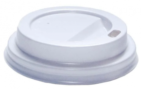Cardboard disposable cup lid 4oz, 118ml. 100 pcs. white
