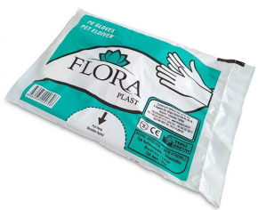 Polyethylene glove Flora, 100 pcs.