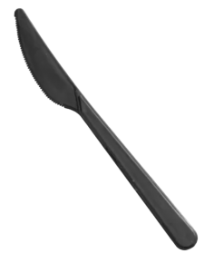 Plastic disposable knife Lux 17.5 cm. Black, 50 pcs.