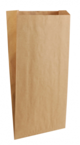 Paper bag 20.5X15 cm. 100 pieces, brown