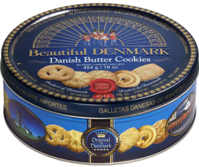 დანიური ორცხობილა Danish Butter Cookies კარაქით, 454 გრ.