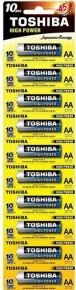 Battery Toshiba Alkaline LR6/1.5V AA, 10pcs.