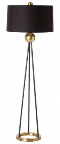 Avonni Antique Plated Floor Lamp Uno-FL042, Black/Golden
