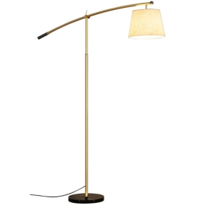 ZeroUNO ARC Floor Lamp Uno-FL026, White/Golden