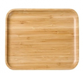 Square Bamboo tray, 29.5X29.5cm.