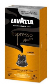 ყავის კაფსულა Lavazza Espresso Maestro Lungo Aluminium Caps, 10 ცალი
