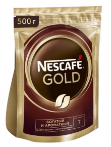 ხსნადი ყავა Nescafe Gold, 500 გ, ეკონომიურ შეფუთვაში