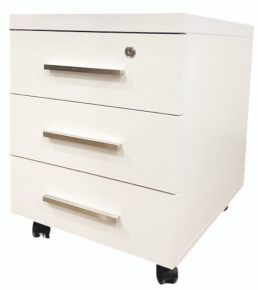 Desk drawer unit on wheels, white