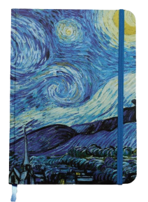 ბლოკნოტი A5 Van Gogh Self, მყარი ყდით, გვერდითა რეზინით, ცალხაზიანი