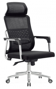 Office chair with mesh back, black