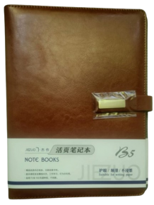 Notebook B5 Jiezuo, leather cover, magnetic closure, colored