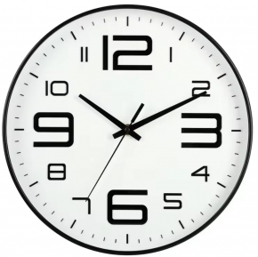 Wall clock, 24cm. black/white