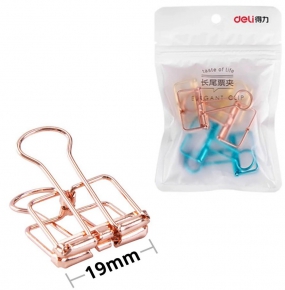 Binder Clips Deli 78206, 19mm. 8 pcs.