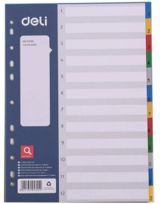 Color index A4 Deli 5725A, 12 pages index card