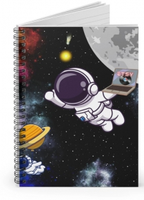 Notebook A5 Depai Space Time, spiral binding, single lined, 40 sheets