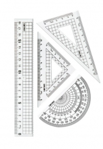 Ruler Set Deli 9619, 4 pcs.