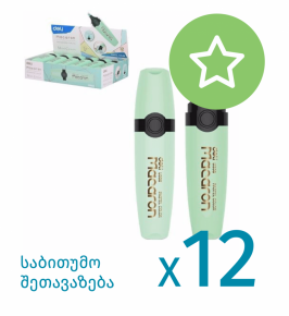 Highlighter marker Deli Macaron, green X 12 pcs.