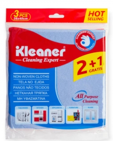 Multi-Purpose Non-Woven Cloths Kleaner Cleaning Expert GSG007, 38X40 cm. 3 pcs. colored