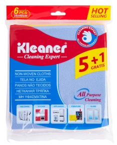 Multi-Purpose Non-Woven Cloths Kleaner Cleaning Expert GSG008, 38X40 cm. 6 pcs. colored