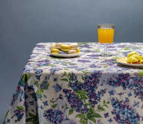 Tablecloth - Lilac, White, 210X140 cm.