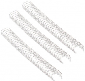 Metal Binding Comb, for 65 sheets, 9.5mm., 100pcs. White