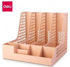 Plastic Quadruplicate magazine File, Deli BP106, Pink