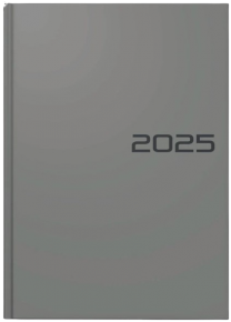 2025 Diary Brunnen, Daily, Gray (Eng., Fr., Spa., Ita., Ger., Nld.)