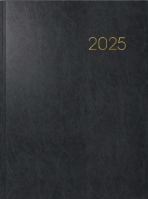 2025 Diary Brunnen Miradur, 17X24 cm. Weekly, Black, (Eng., Fr., Ita., Ger.)