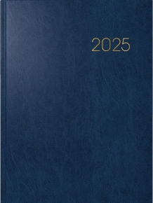 2025 Diary Brunnen Miradur, 17X24 cm. Weekly, Blue, (Eng., Fr., Ita., Ger.)