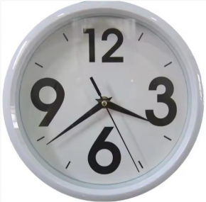 Wall Clock 746, White, 25 cm.