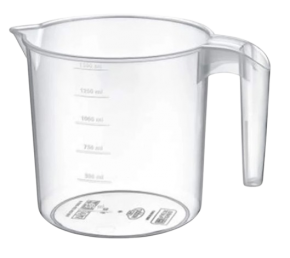 Plastic Jug Zambak, 1500 ml. Transparent